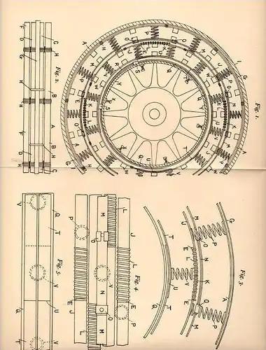 Original Patentschrift - J. Bell in Ivegill b. Southwaite , England , 1906 , Federnder Radreifen , Reifen mit Federung !