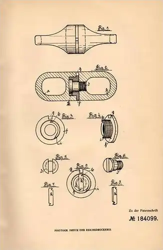 Original Patentschrift - K. Merkelbach GmbH in Dotzheim b. Wiesbaden , 1906 , Seilverbidung !!!