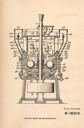 Original Patentschrift - J. Fuller in Catasauqua , USA , 1906 , Zementmühle , Zement , Cement !!!