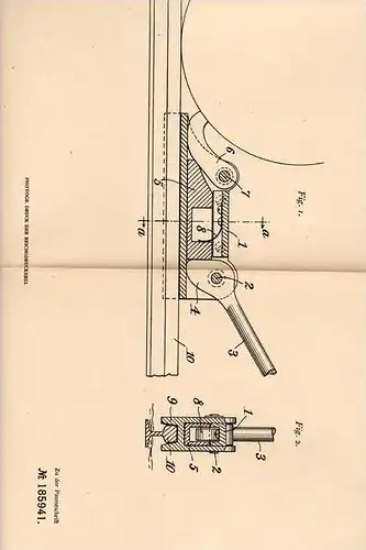 Original Patentschrift - C. von Sturmowski in Dreidorf und Schwarzwasser , 1906 , Wagenschieber für Eisenbahn !!!