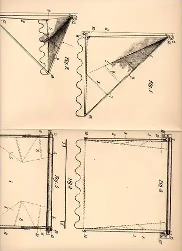 Original Patentschrift - W. Metzger in Rutland , USA , 1905 , Rollvorhang , Jalousie , Rollo !!!
