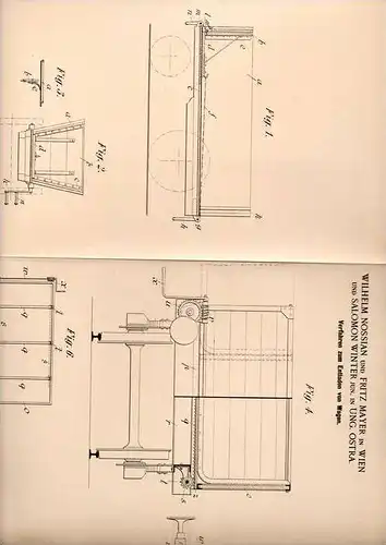 Original Patentschrift - W. Nossian in Wien und Ung. Ostra , 1899 , Entladung von Wagen , Müll , Kohle , Steine !!!