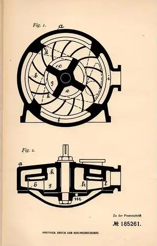 Original Patentschrift - Carl Maier in Stokarberg - Schaffhausen , 1906 , Mehrstufige Zentrifugalpumpe !!!