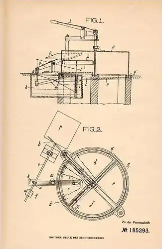 Original Patentschrift - Carl Menzel in Lommatzsch i.S., 1906 , Gaswechselvorrichtung für Regenerativöfen !!!