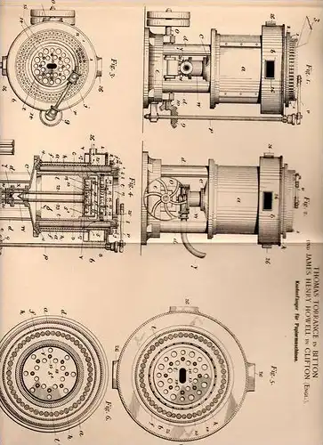 Original Patentschrift - T. Torranse in Bitton und Clifton , 1900 , Papiermaschine , Papermachine !!!