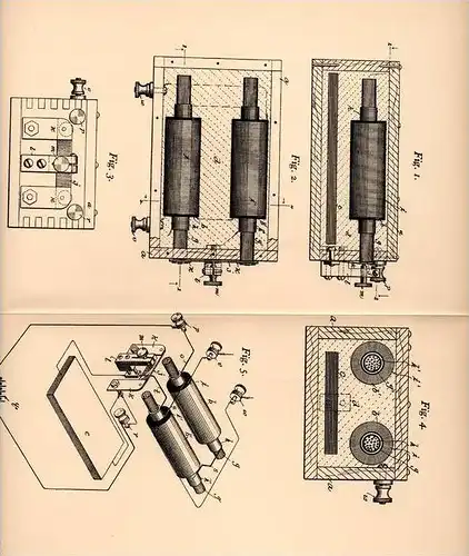 Original Patentschrift - H. Mueller in Fond du Lac , USA , 1905 , Induktionsapparat !!!