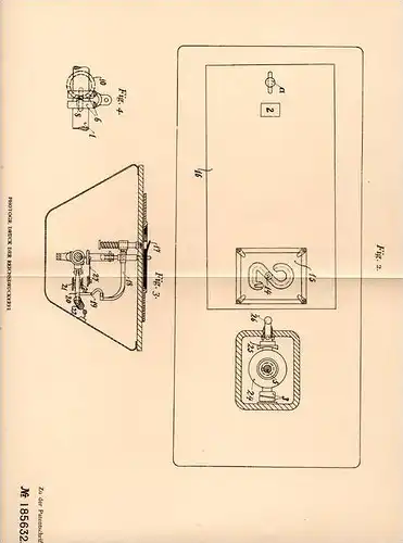 Original Patentschrift - Franz van Scharrenburg in Tiel , 1906 , Nähmaschine zum Aufsticken von Zeichen !!!