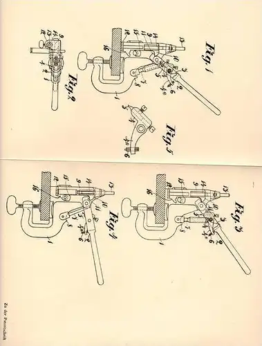 Original Patentschrift - C. Berner in Rottneros , Schweden , 1906 , Apparat zum Wiederladen von Patronen , Munition !!!