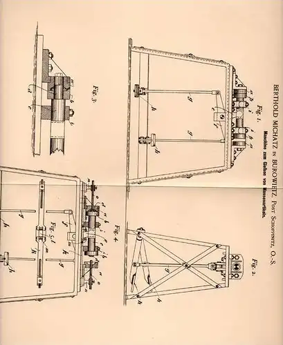 Original Patentschrift -B. Michatz in Schoppinitz / Szopienice ,1901, Maschine für Massenartikeln Schlesien , Kattowitz