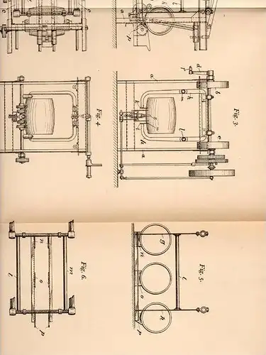 Original Patentschrift - Fa. A. Wagner in Böblingen , 1904 , Faßtransportschwinge , Fass , Fässer , Bierfaß !!!