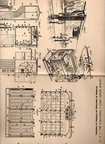 Original Patentschrift - Verteileranlage für Postsachen , Post , 1901 , G. Owen in Springfield , USA , Postbote , USM !!