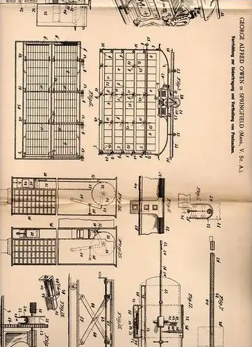 Original Patentschrift - Verteileranlage für Postsachen , Post , 1901 , G. Owen in Springfield , USA , Postbote , USM !!