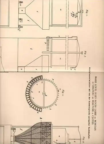 Original Patentschrift - M. Labbé de Montais in Chateau de Beauvoir b. Cloyes , 1898 , Acetylenentwickler !!!