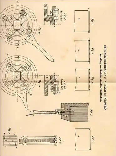 Original Patentschrift - H. Buchholtz in Aubach b. Neuwied , 1888 , Apparat zum Schließen von Blechbüchsen , Büchse !!!