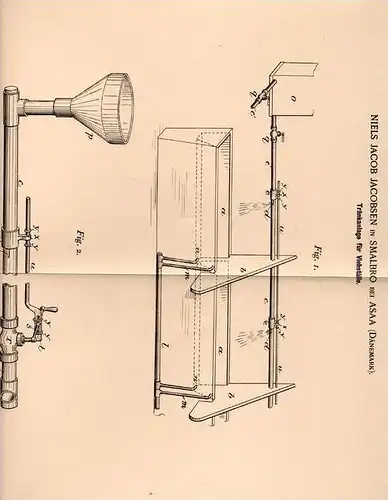 Original Patentschrift - N. Jacobsen in Smalbro b. Asaa , 1899 , Tränkanlage für Viehstall , Viehzucht , Tierzucht !!!