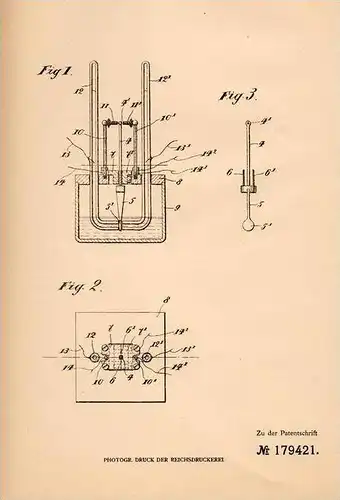 Original Patentschrift - Alexander von Nikiforoff in Warschau , 1905 Quecksilberrelais , Quecksilber , Telephon !!!