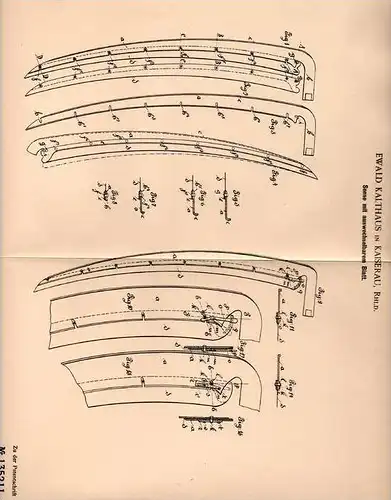 Original Patentschrift - E. Kalthaus in Kaiserau , 1901 , Sense mit auswechselbarem Blatt !!!