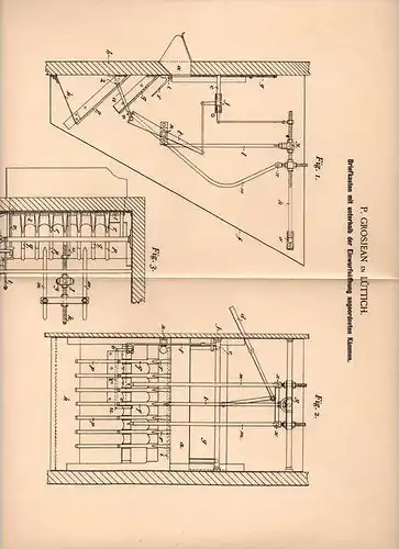 Original Patentschrift - P. Grosjean in Lüttich , 1901 , Briefkasten gegen Raub und Diebstahl , Post !!!