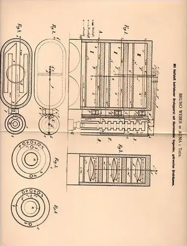 Original Patentschrift - B. Weber in Auma i. Thür., 1901 , Brutapparat mit Heißluft , Legebatterie , Brut !!!