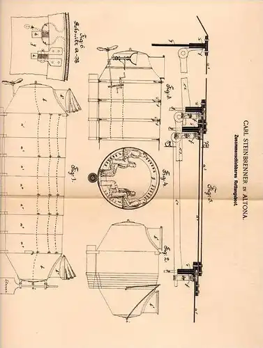 Original Patentschrift - Rettungsboot , Boot , 1901 , C. Steinbrenner in Altona !!!