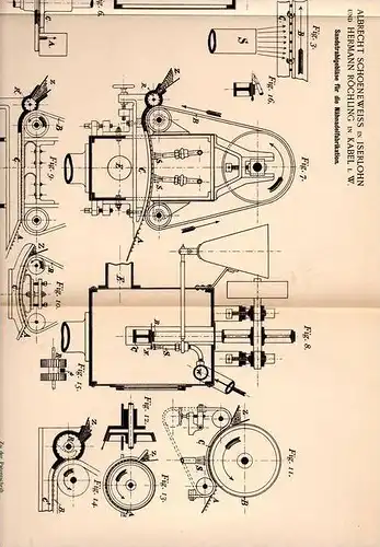 Original Patentschrift - H. Röchling in Kabel i.W. und Iserlohn , 1897 , Sandtrahlgebläse für Nähnadel - Fabrikation !!!