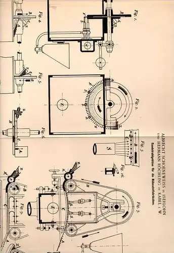 Original Patentschrift - H. Röchling in Kabel i.W. und Iserlohn , 1897 , Sandtrahlgebläse für Nähnadel - Fabrikation !!!