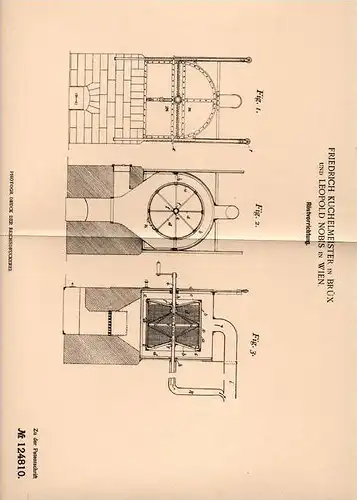 Original Patentschrift - L. Nobis in Wien und Brüx , 1900 , Röstapparat für Kaffee , Malz , Feigen und Körner , Röste !!