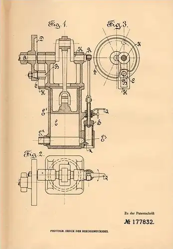 Original Patentschrift - G. Asmussen in Hamburg - Steinwärder , 1905 , Regelung für Erzeuger pulsierender Luft !!!