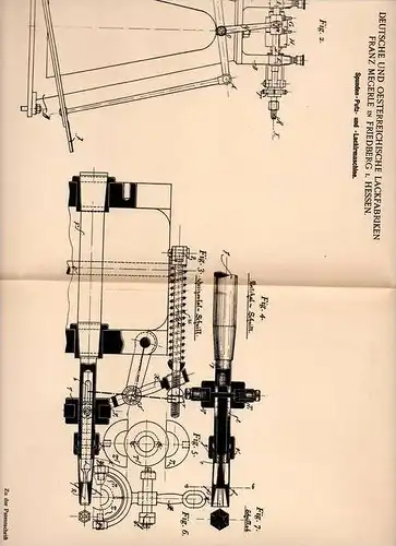 Original Patentschrift - Lackfabrik , F. Megerle in Friedberg i. Hessen , 1901 , Putz- und Lackiermaschine , Lackierung