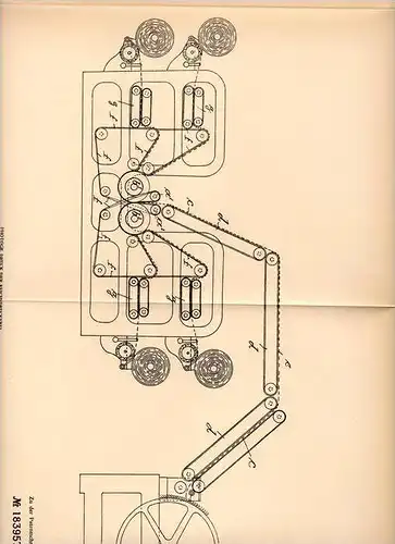 Original Patentschrift - W.B. Siebel & Co in Dieringhausen , Rhld., 1905 , Riemchen - Florteiler mit Nitschelzeugen !!!