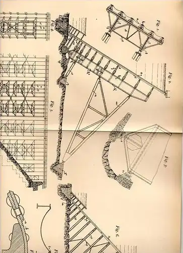 Original Patentschrift - Talsperre aus Eisen , Stausee , 1904 , Maschinenfabrik in Augsburg und Nürnberg , Staudamm  !!!