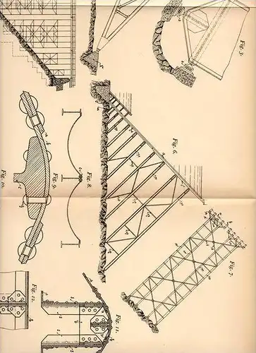 Original Patentschrift - Talsperre aus Eisen , Stausee , 1904 , Maschinenfabrik in Augsburg und Nürnberg , Staudamm  !!!