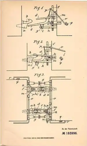 Original Patentschrift - A. Stanggassinger in Berchtesgaden , 1906 , Kupplung für Eisenbahn !!!