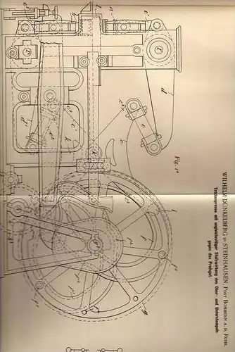 Original Patentschrift - W. Dünkelberg in Steinhausen , Post Bommern a.d. Ruhr , 1899 , Trockenpresse , Presse !!!