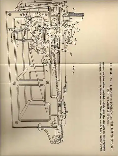 Original Patentschrift - W. Carr in Carlisle und London , 1900 , Biskuit - Maschine , Biscuit , Conditor , Bäckerei !!!