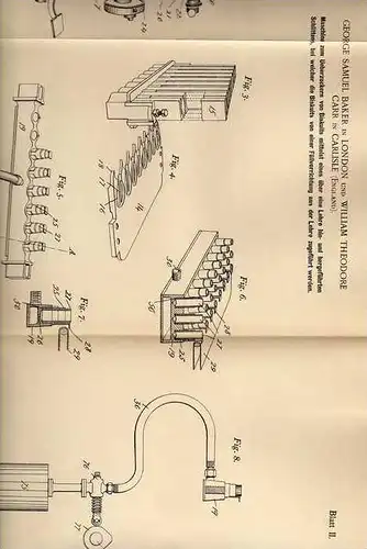 Original Patentschrift - W. Carr in Carlisle und London , 1900 , Biskuit - Maschine , Biscuit , Conditor , Bäckerei !!!