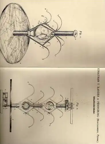 Original Patentschrift - J. Xander in Pennsburg , Pennsylvania , 1899 , Schaufensterständer , Jeweler !!!