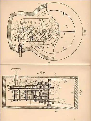 Original Patentschrift - S. Ritter v. Grudzinski in München , 1905 , Kontrollzeitmesser !!!