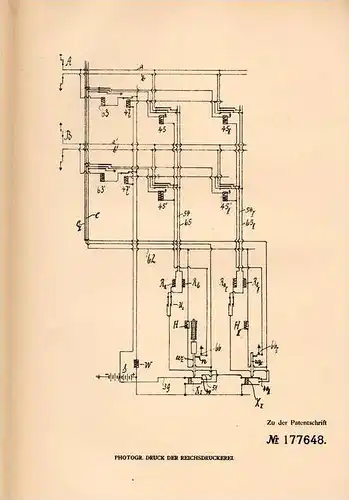 Original Patentschrift - B. Kugelmann in Bad Kissingen , 1905 , Fernsprech - Schaltung , Fernsprecher !!!