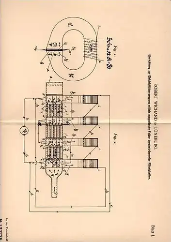 Original Patentschrift - R. Wichand in Lüneburg , 1900 , Elektricitätserzeugung , Elektricität !!!