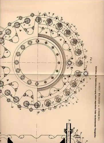 Original Patentschrift - R. Wichand in Lüneburg , 1900 , Elektricitätserzeugung , Elektricität !!!