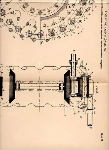 Original Patentschrift - R. Wichand in Lüneburg , 1900 , Elektricitätserzeugung , Elektricität !!!