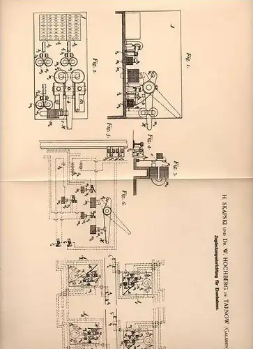 Original Patentschrift - Dr. W. Hochberg in Tarnow , Galizien , 1899 , Eisenbahn - Deckungsapparat !!!