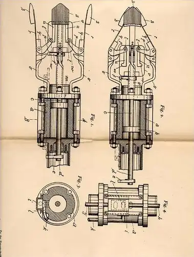 Original Patentschrift - H. Hacker in Mittweida i.Sa., 1905 , Dampfkolben gegen Kesselstein !!!