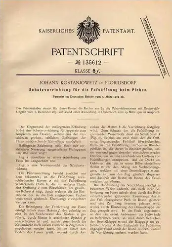 Original Patentschrift - J. Konstanjowetz in Floridsdorf , 1902 , Schutz für Fässer , Bierfass !!!