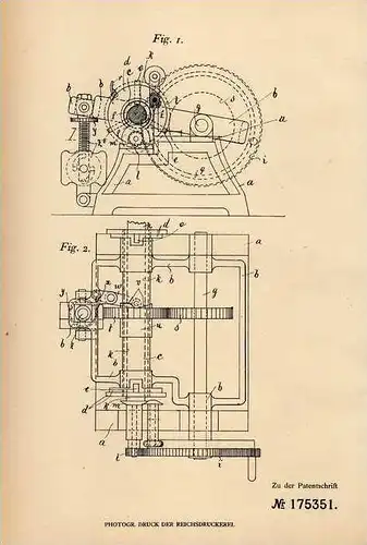 Original Patentschrift - G. Fritz in Stierstadt i. Taunus , 1905 , Abschneideapparat für Tapetenrollen , Tapete !!!