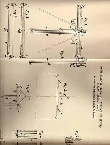 Original Patentschrift - Aktieselskabet BOG - OG in Kongsberg , Norwegen , 1900 , Buck - und Zeitungshalter !!!