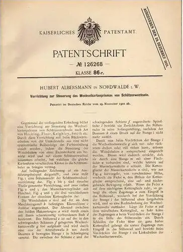Original Patentschrift - H. Albersmann in Nordwalde i.W., 1900 , Steuerung von Webschützen , Weberei !!!