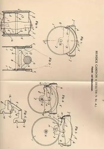 Original Patentschrift - M. Cameron in Duluth , USA , 1901 , Messer , Fleisch- und Gemüsemesser !!!