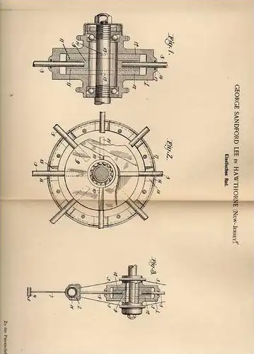 Original Patentschrift - G. Lee in Hawthorne , New Jersey , 1901 , elastisches Rad !!!